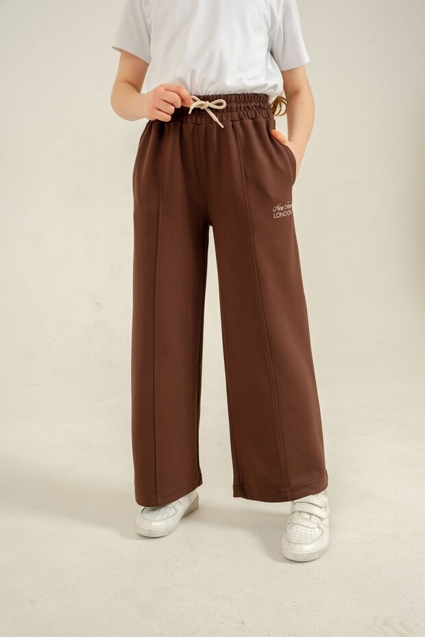 New Team London Embroidered Soft Textured - Comfort Fabric Girls' Sweatpants