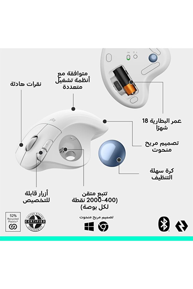 Ergo M575S Wireless Trackball Mouse - 6