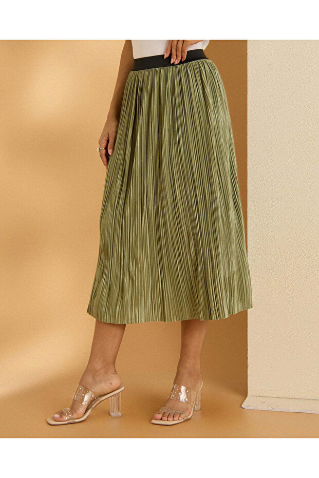 Women Green Casual Skirt