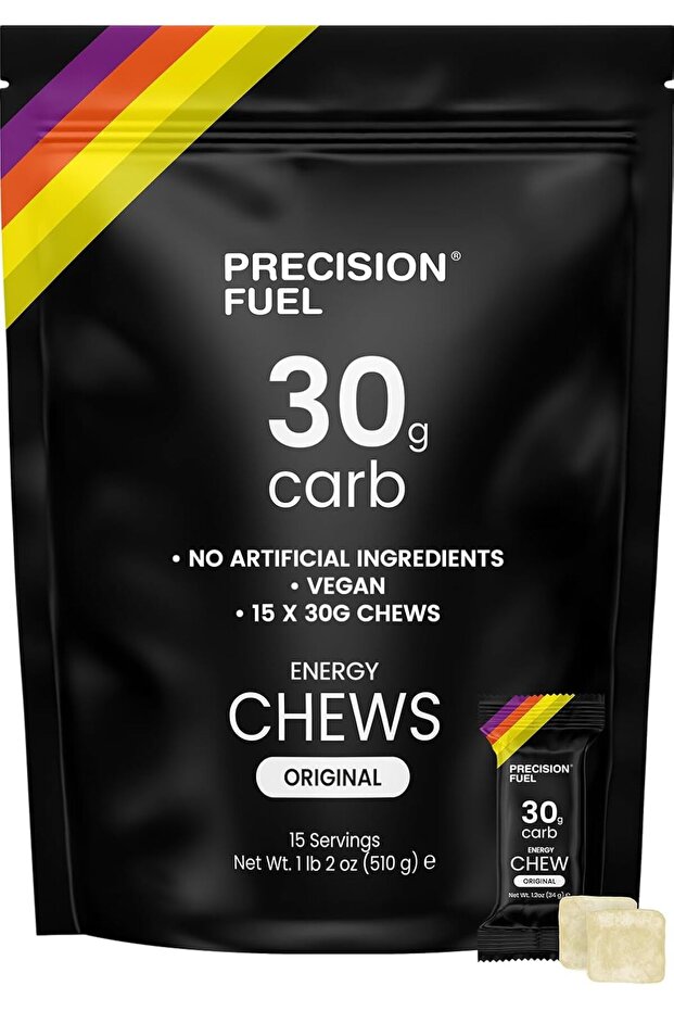Precision Fuel 30 Energy Chews - Carb, Lightweight Snack for Endurance Sports, 30g Carbs per Serving
