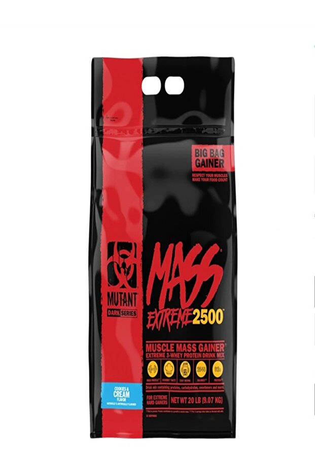 Mass Exrtreme (weight gainer) 2500 31SV (Cookies & Cream) 20lBs