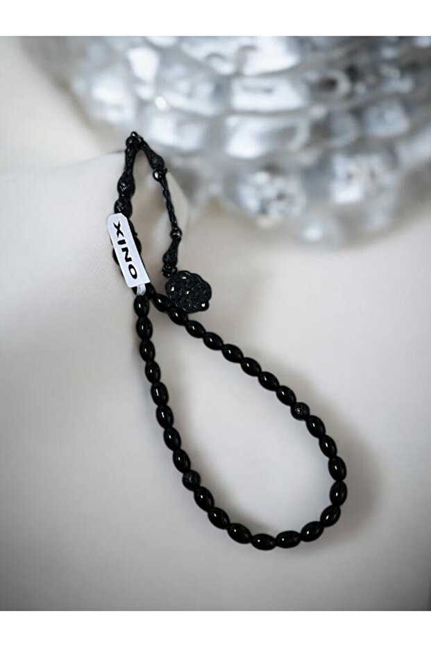 Shiny Onyx Prayer Beads (Onix) Natural Stone Prayer Beads