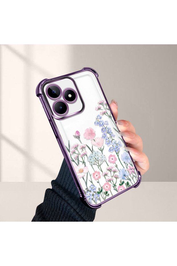 Realme Note 50 4g Compatible Beautiful Flower Pattern Drop-Resistant Protective Case
