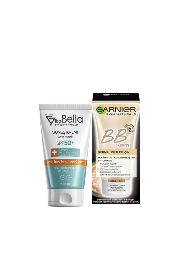 Anti-Blemish Sun Care Cream 50 ml + Bb Cream 18 ml Medium Tone Skin Perfecting Effect