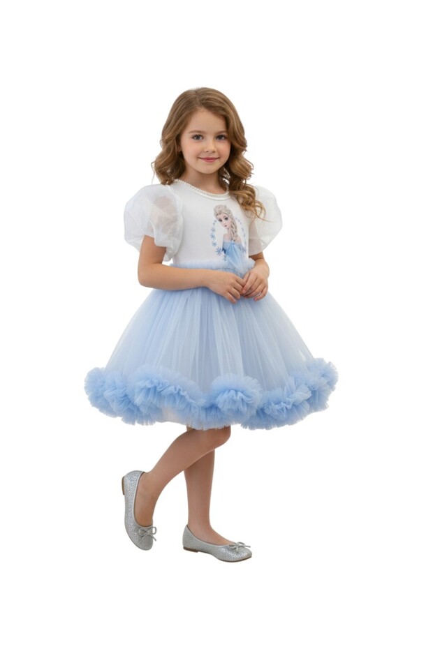 D' Daniela - Elsa Twinkle Princess Tulle Dress - Blue - 1Y to 8Y