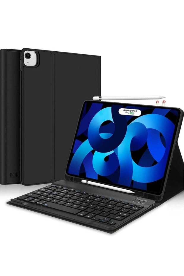 Keyboard Case for iPad Air 4th Generation 10.9 2020 with Pencil Holder,PU Leather Auto Wake/Sleep Sm