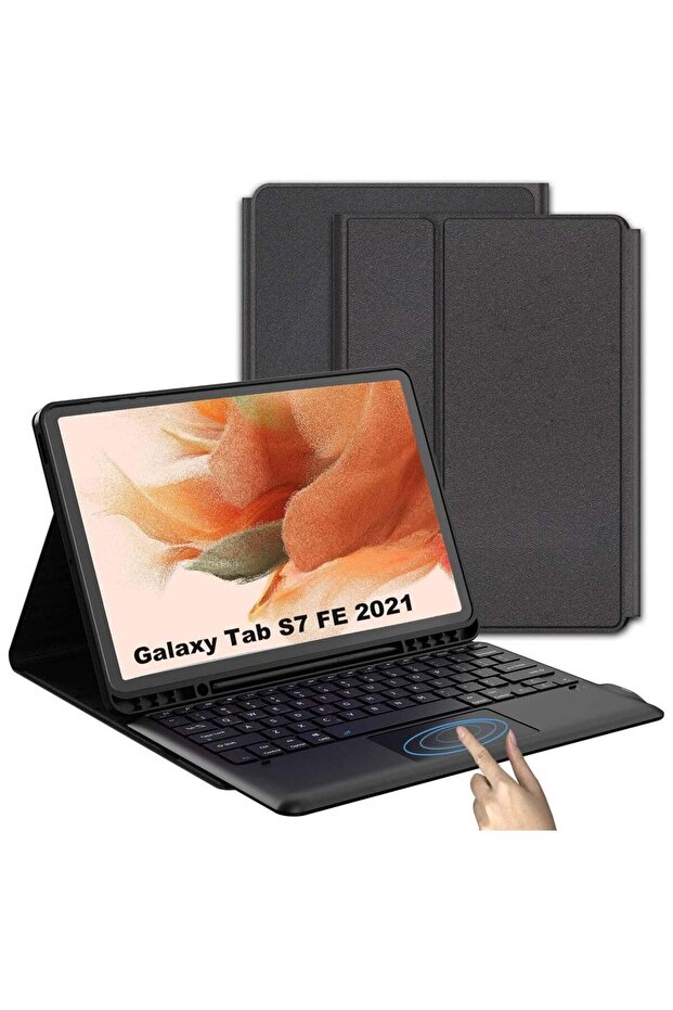Keyboard Case for Samsung Galaxy Tab S7 FE 12.4 inch, Detachable Wireless Magnetic Smart Tablet Touc