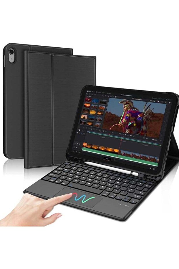 iPad Air 13" (2024) M2 Wireless Keyboard with Touchpad | Smart Keyboard Case for Ultimate Protection