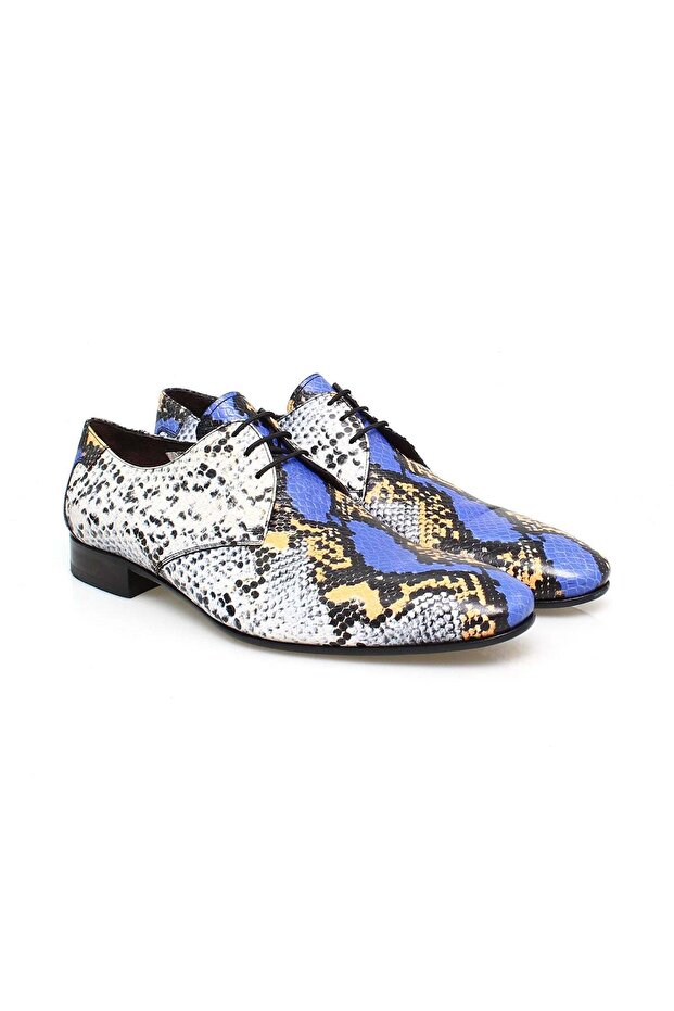 Colorful Laced Genuine Leather Men's Shoes