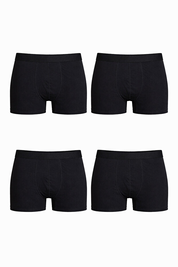 4-Piece Men's 95% Cotton Elastic Breathable Flat Underwear Boxer Set