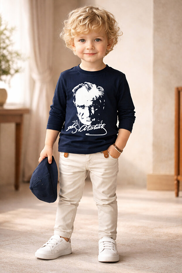 Men's garson atatürk printed sweatshirt 6-16 years 124352