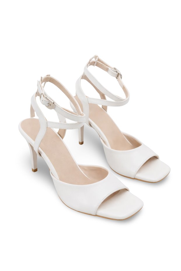 Larissa Lia Women's Heeled Shoes 0012716 White Rustic