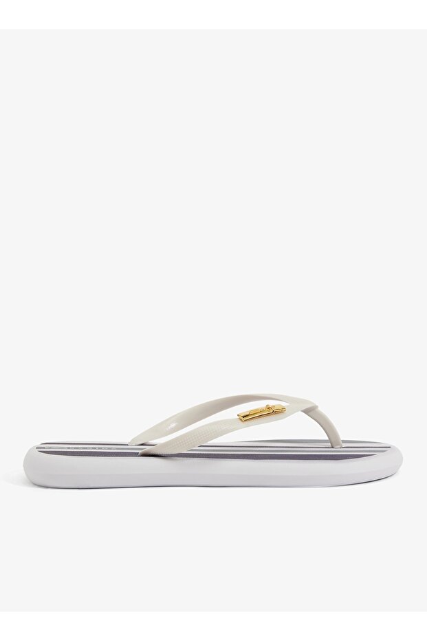 Boat Estampa Women's Flip Flops With Printed Sole Design-White, size-37/38