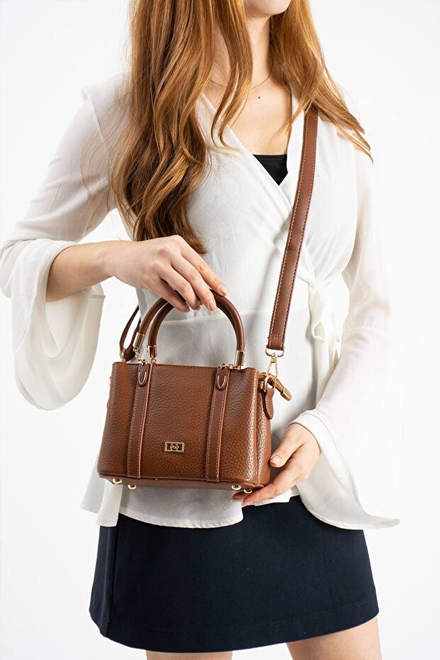 Gold Detailed Women's Hand and Shoulder Bag