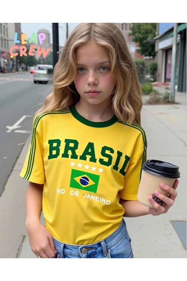Children's Brazil Printed Summer T-Shirt