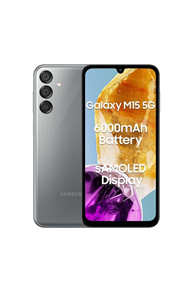 Galaxy M15 5G (Stone Grey,8GB RAM,128GB Storage)| 50MP Triple Cam| 6000mAh Battery| MediaTek