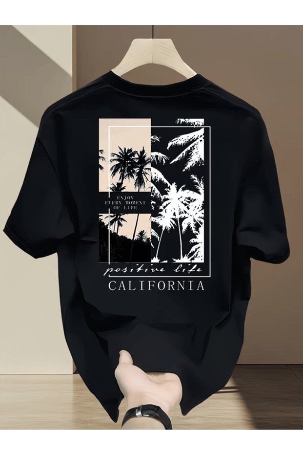 Mr. positive life california printed premium oversize t-shirt