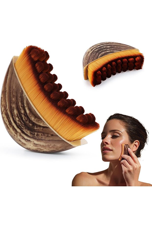 Lymphatic Contour Face Brush, V-Shape Lymphatic Drainage Brush for Facial Massage
