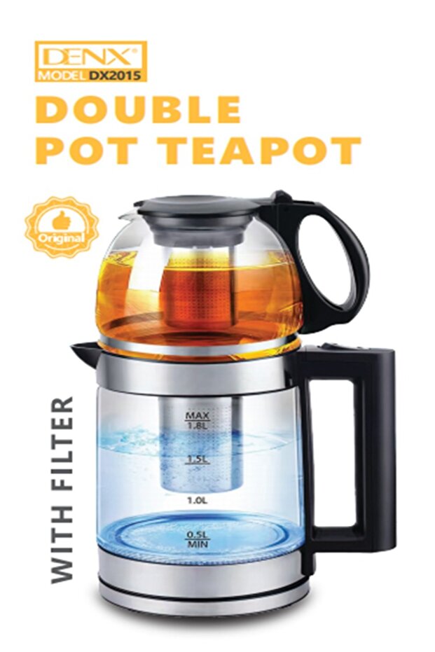 1.8L Double Wall Electric Tea Kettle