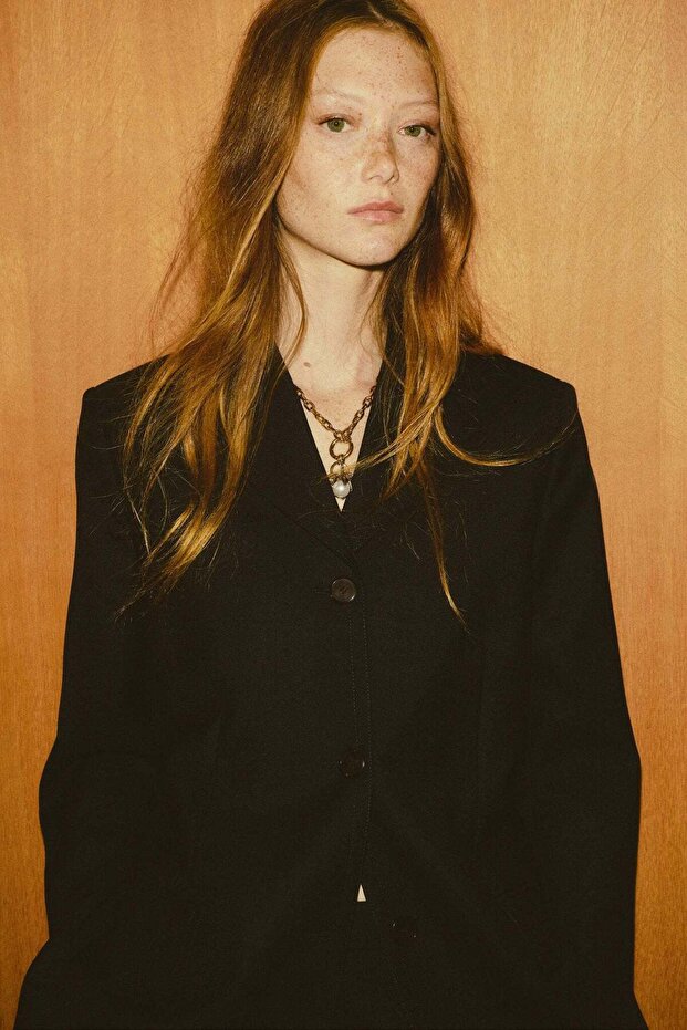 Wool-blend blazer