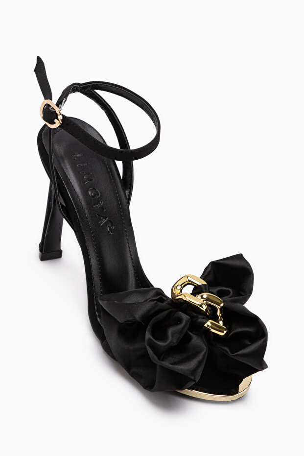 Ronny Black Bow Women's Heeled Shoes