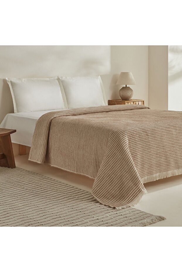 Sion Double Blanket Beige