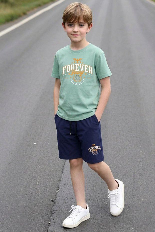 Busekids Boys' Multi-Colored Printed Comfortable Fit Summer Combination