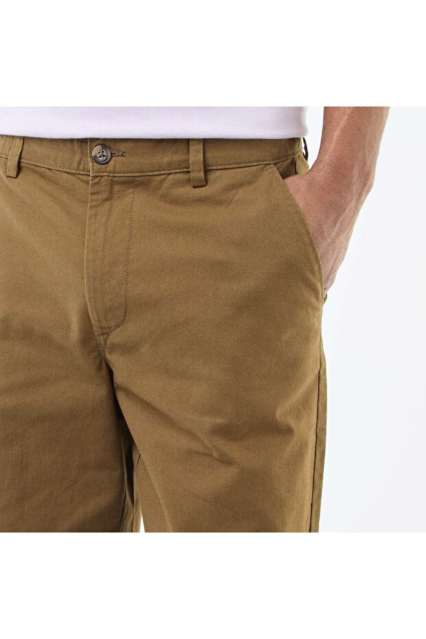 Solid Chino Pants - Regular Fit KHAKI - 4