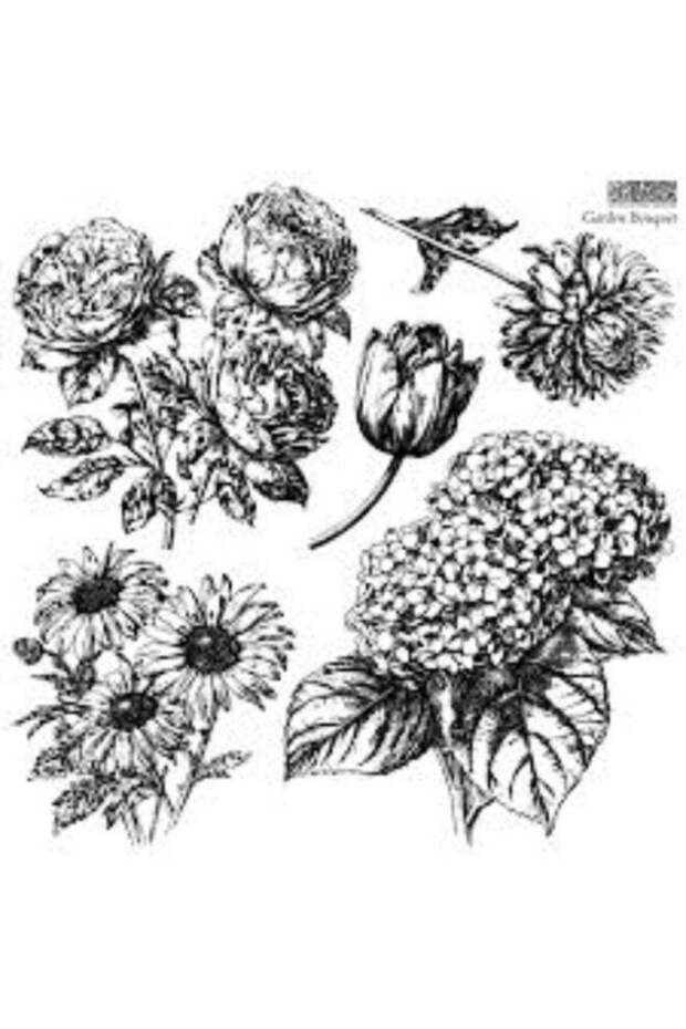 IOD DESIGN STAMP - GARDEN BOUQUET