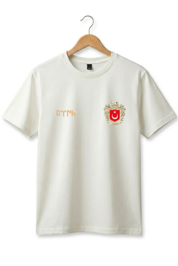 Turkish Wolf Printed Wolf Symbol Turkey and Turkish Flag Wolf Regular Fit 100% Cotton T-Shirt