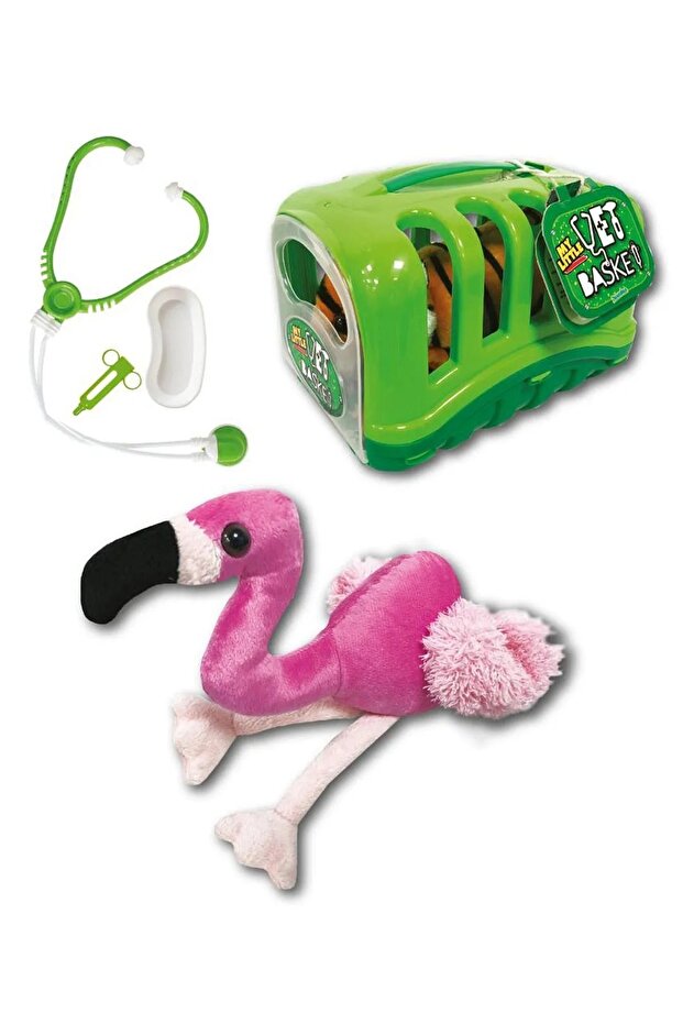 My Little Vet Basket - Flamingo