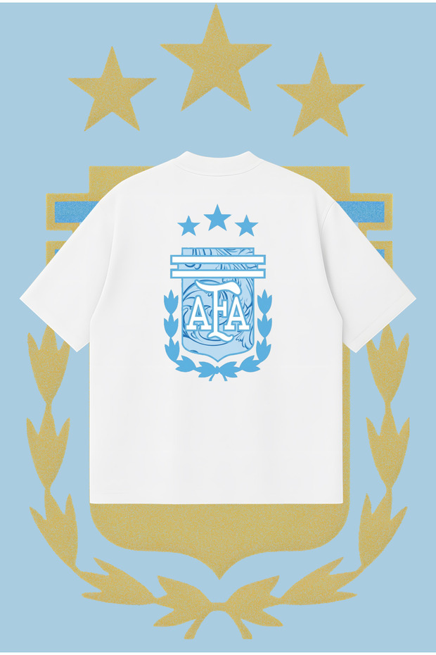 Fifa Wc26 Argentina Oversize Boxy Fit Unisex 100% Cotton Tshirt β Printed T-Shirt | Streetwear