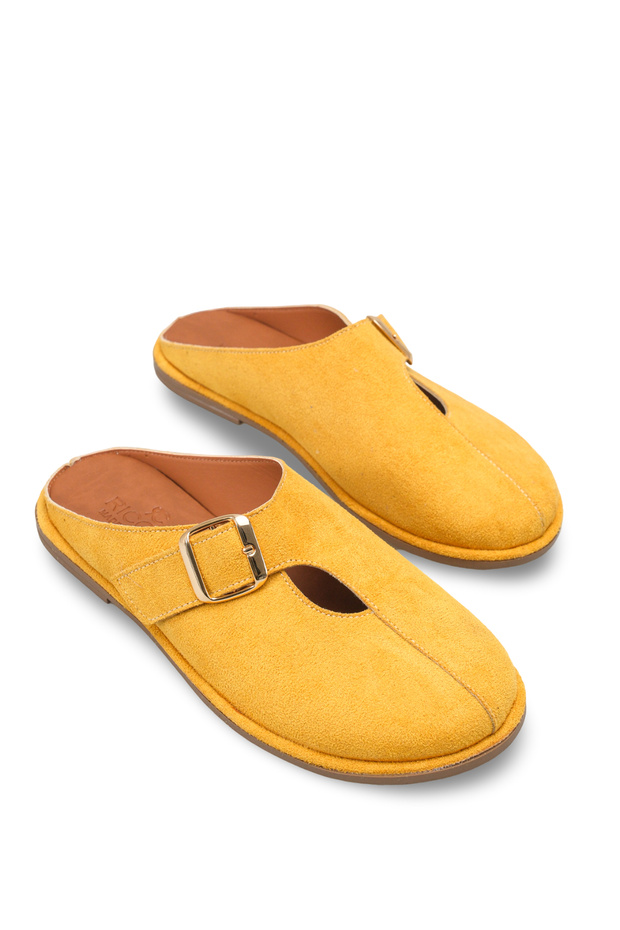 Talitha Gioia Women's Slippers 001261 Mustard Suede