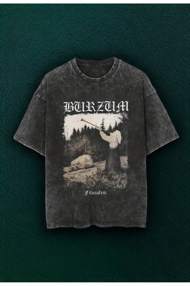 Unisex Men'S/Women's Custom Printed Washed Street Style Oversized Cotton Crew Neck T-Shirt Anthracite