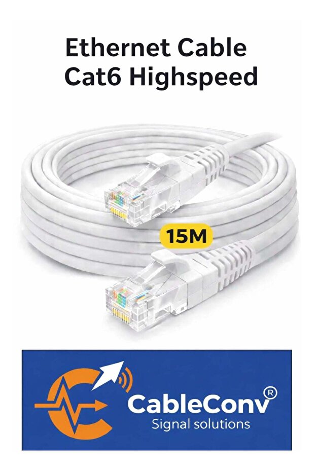 CABLE CONV Ethernet Cable Cat6 High-Speed LAN Network Cable 15M - 1