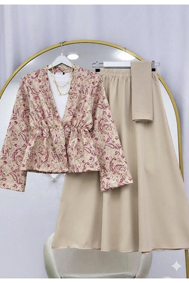 Bohem Patterned Skirt Set