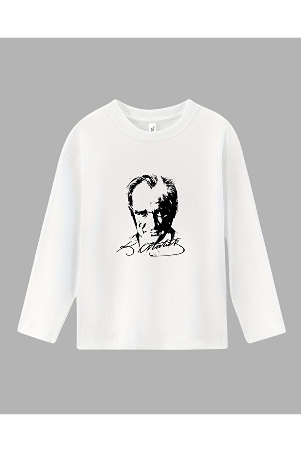 Ataturk Printed Long Sleeve T-Shirt for Children