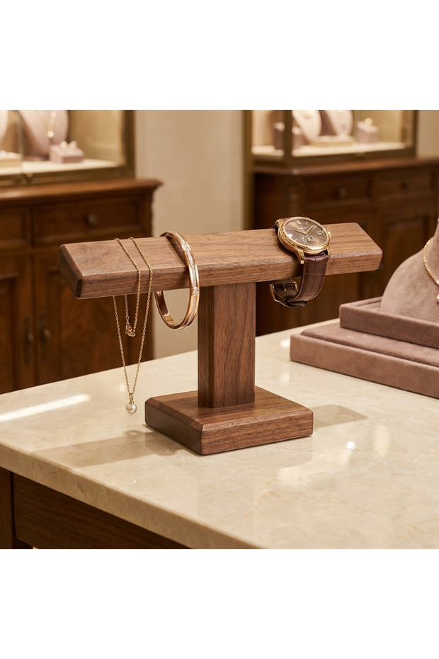 Lignum Wooden Jewelry & Watch Stand and Organizer