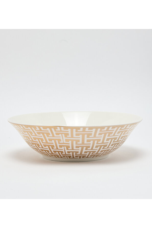 New Bone China 23x5cm White/Gold Bowls