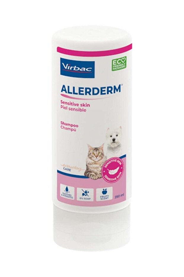 Allerderm Sensitive Skin Shampoo for Dogs & Cats – Oatmeal Formula, 250ml From Varmacy