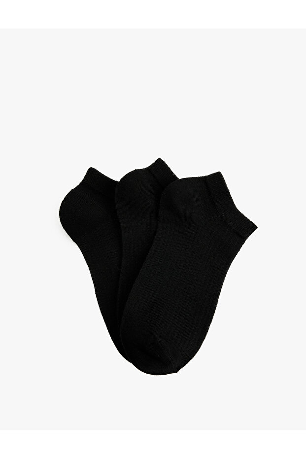 Cotton Basic 3-Piece Booties Socks Set