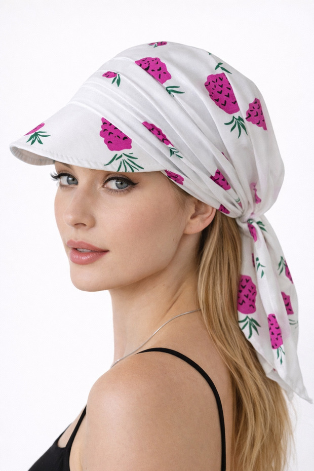 Tie-On Bandana Visor Hat