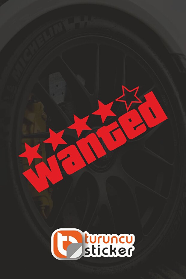 Wanted Sticker Label 15X5 cm – Vehicle – Motor – Laptop - Helmet Sticker Sticker