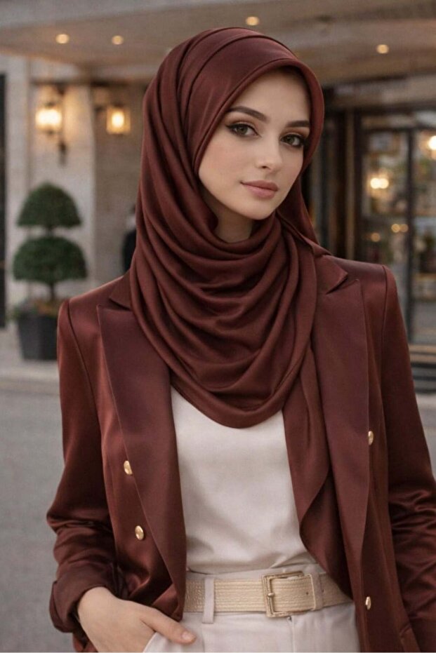 شال قبعة بورجوندي