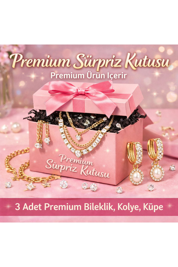Premium Surprise Jewelry Box (Bracelet, Necklace, Earrings) – 3-Piece Luxury Combination Set