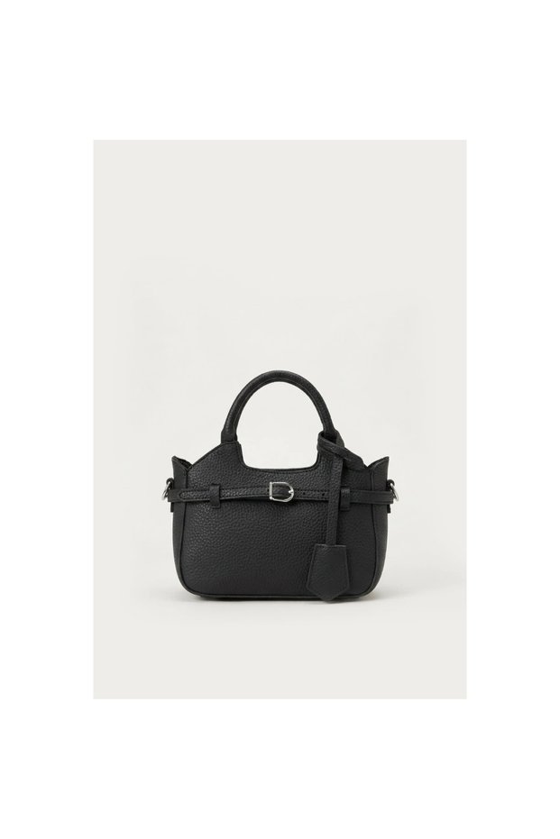Mini Handbag and Crossbody Bag with Buckle Detail