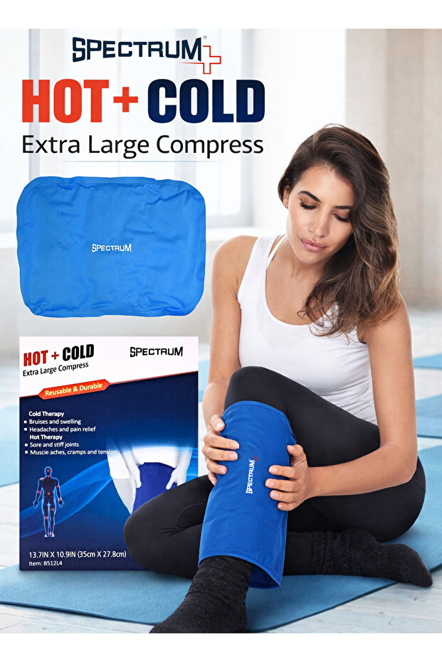 Hot & Cold Extra Large Compress Gel Pack 35x27.8cm Ice & Heat Therapy Pad for Pain Relief & Recovery