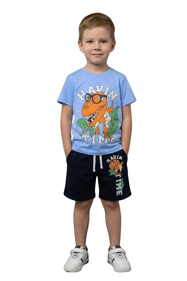 Boy's Shorts Suit Printed
