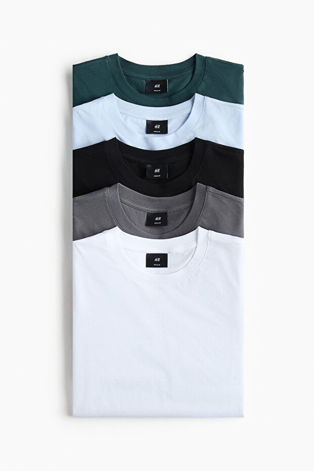 5'li Regular Fit Tişört - 1