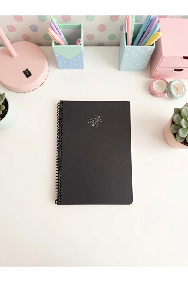 Black Spiral Notebook - 120 Gsm Black Paper - 17X24Cm